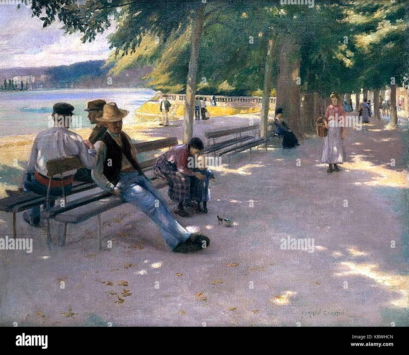 Norman Garstin Im Schatten Stockfoto