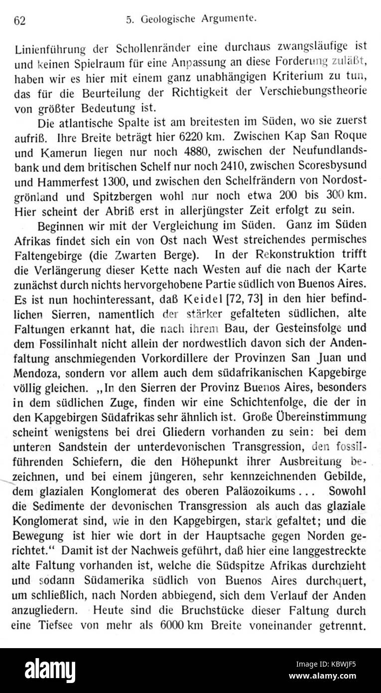 De Wegener Kontinente 062 Stockfoto