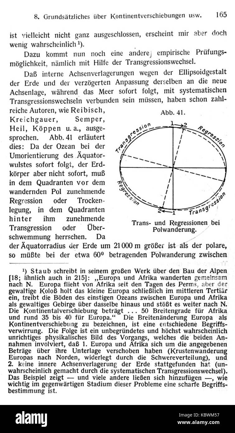 De Wegener Kontinente 165 Stockfoto