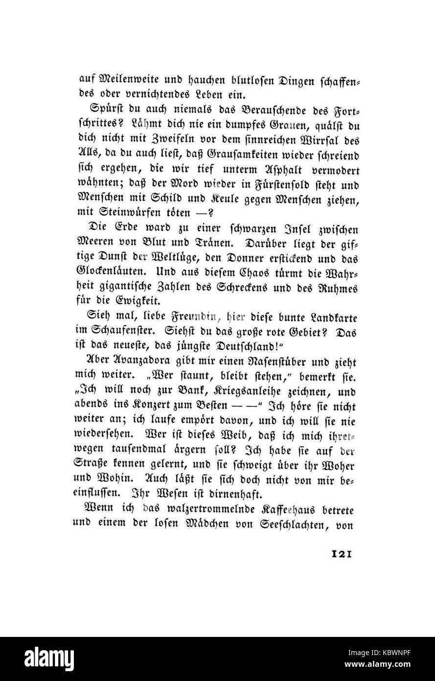 Die Woge (Ringelnatz) 121 Stockfoto