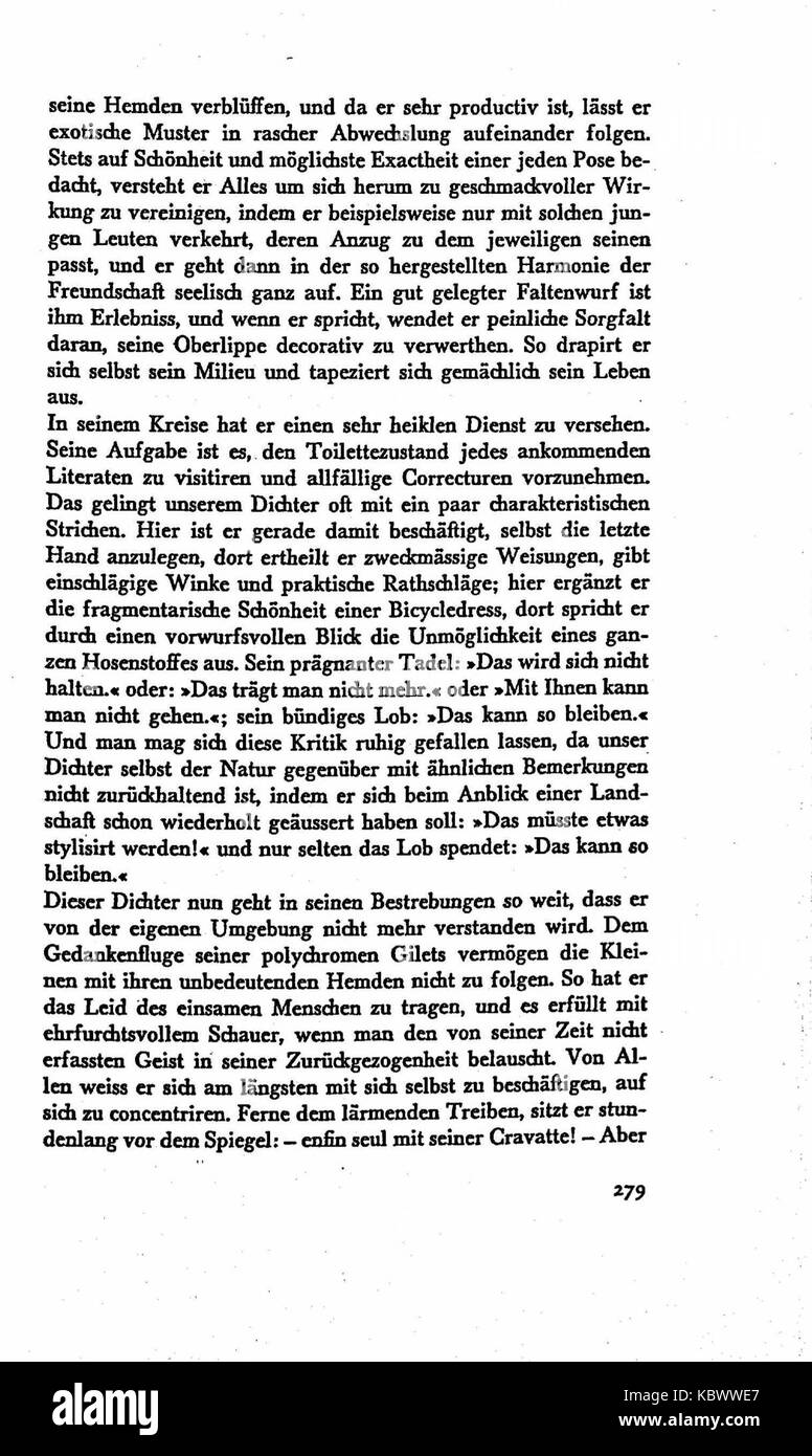 Dies ist eine Illustration aus dem Werk „de die Demolirte Literatur“ von Kraus, das den einzigartigen Umgang des Autors mit Literatur und Kunst veranschaulicht und seinen satirischen Stil widerspiegelt. Stockfoto