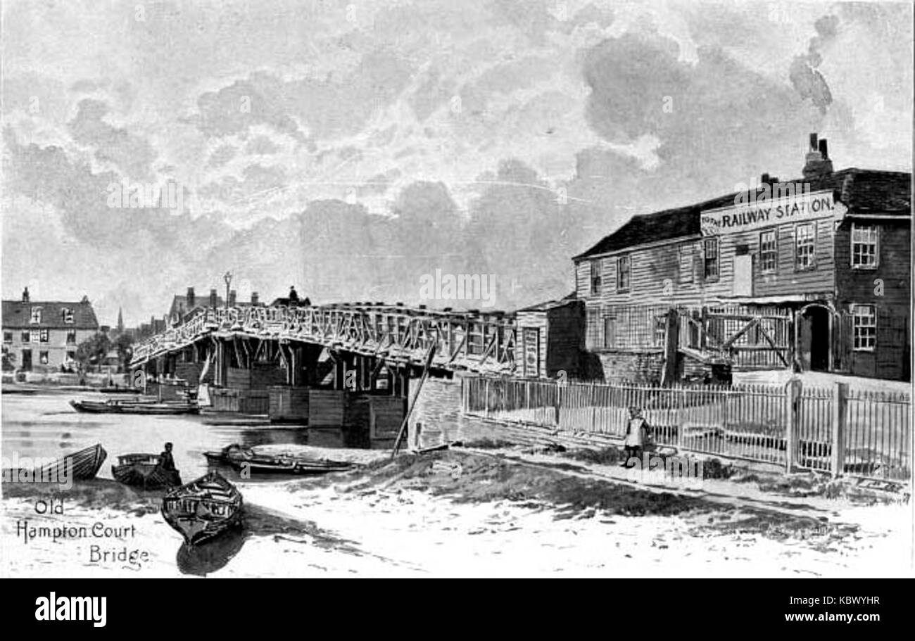 1850 Hampton cort Brücke Stockfoto