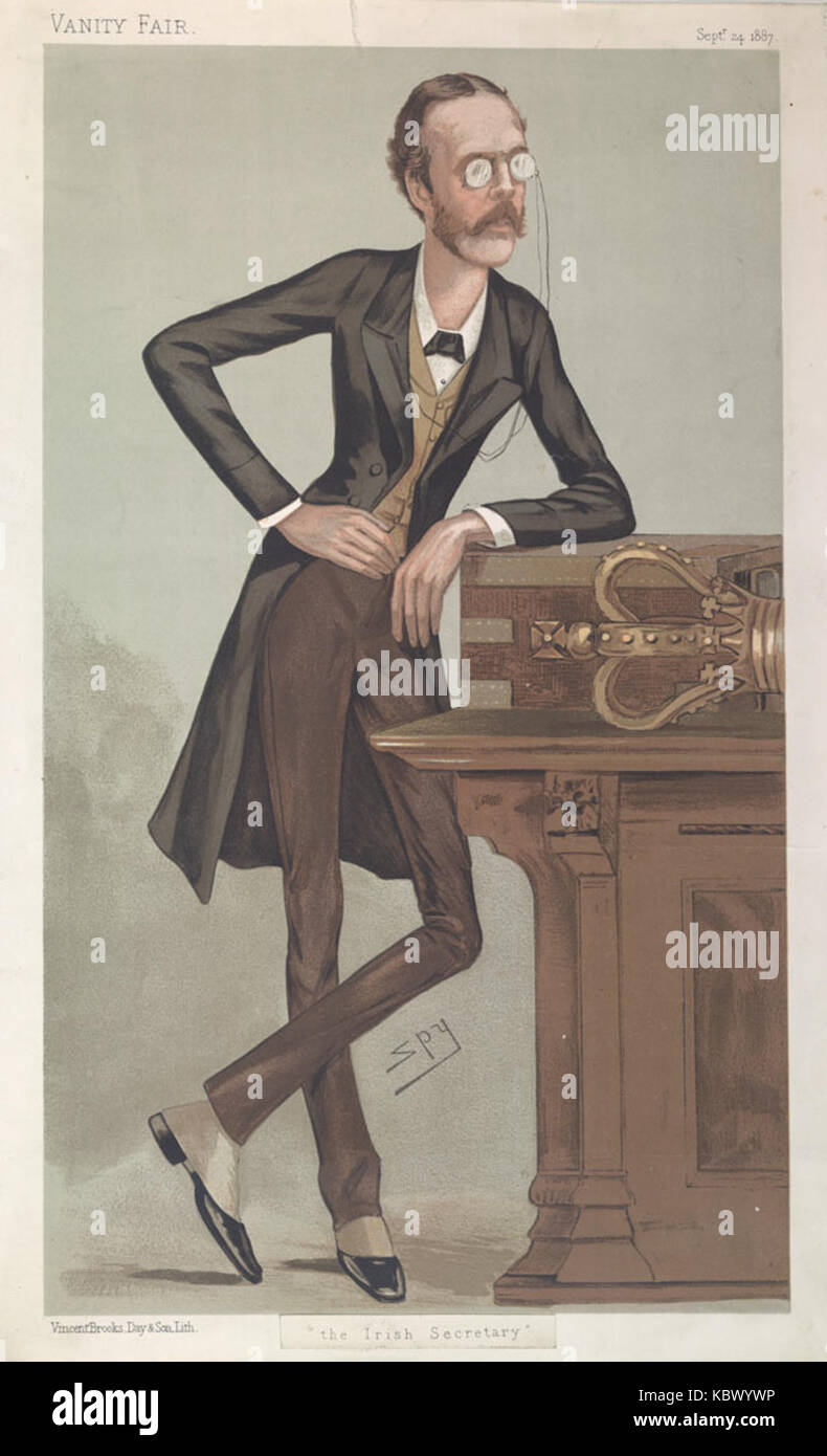 Arthur James Balfour, Vanity Fair, 1887-09-24 Stockfoto
