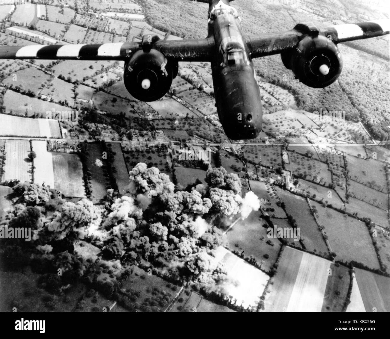 Douglas A-20 Havoc. Amerikanische Bomber Flugzeug in Aktion während des Zweiten Weltkrieges Stockfoto