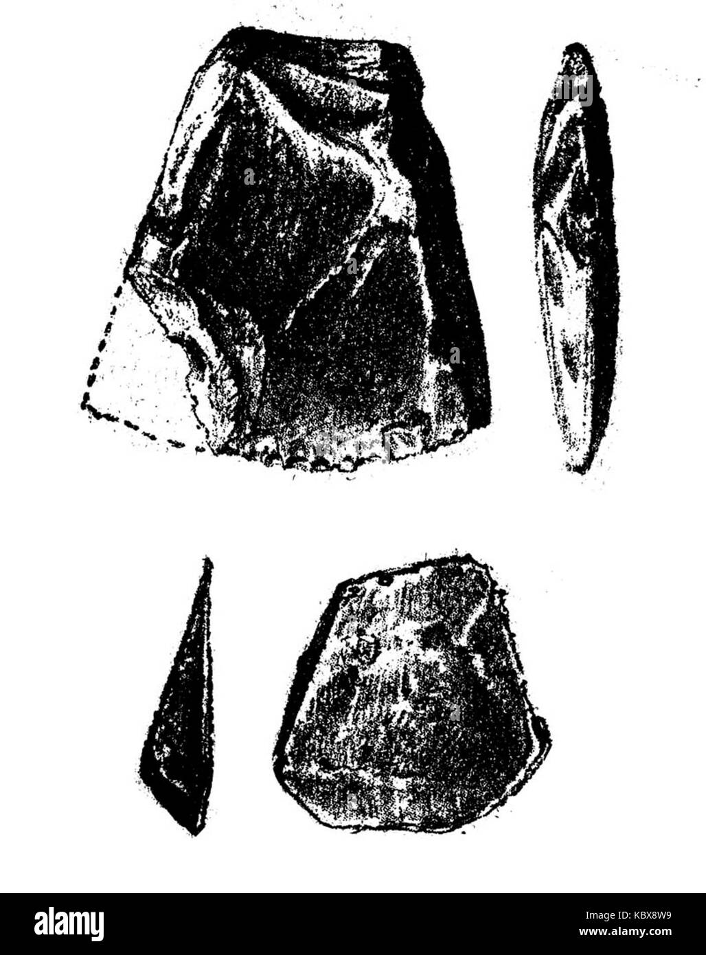 Barajevo Stein adzes Stockfoto