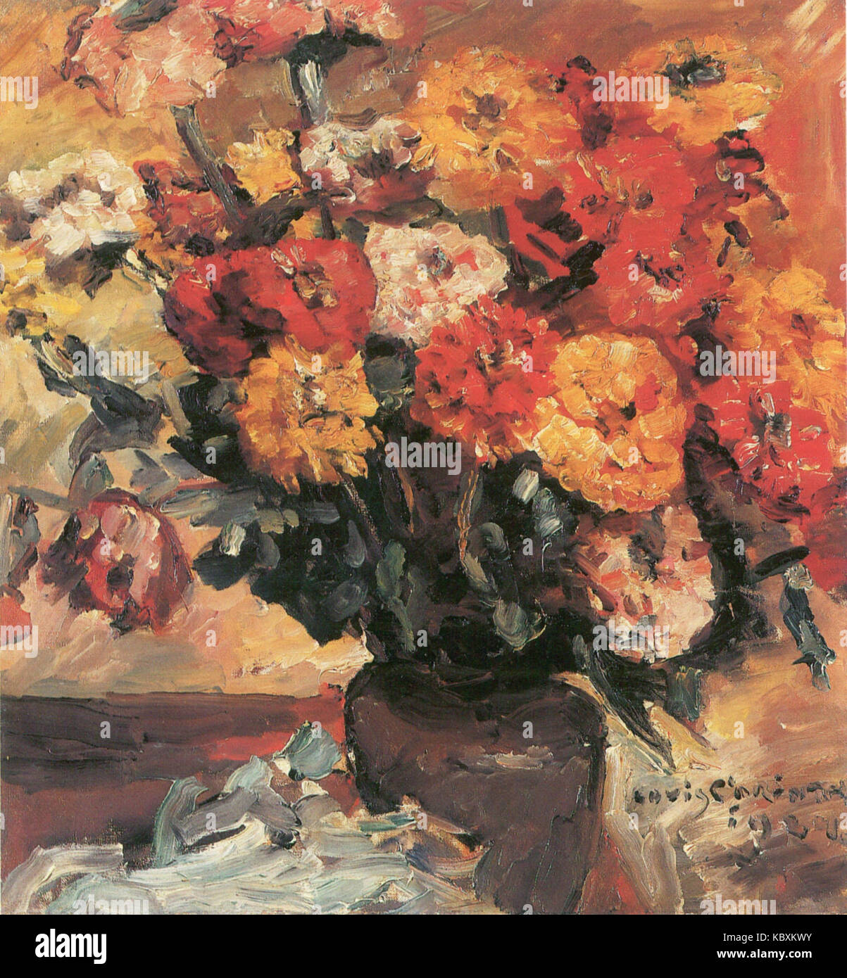 Lovis Corinth Zinnien 1924 Stockfoto