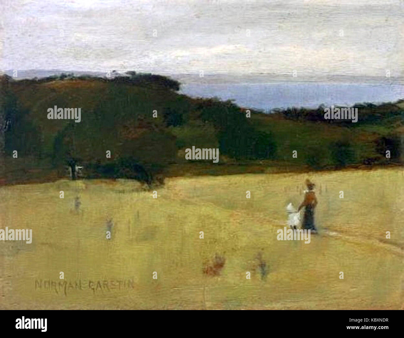 Norman Garstin Alethea und ihre Mutter 1898 Stockfoto