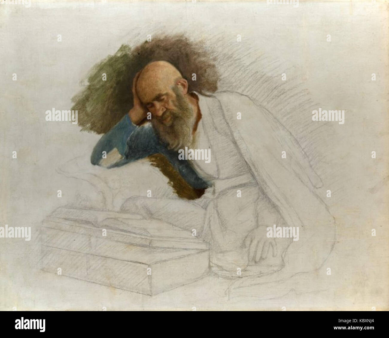 Oldman lesen Stockfoto