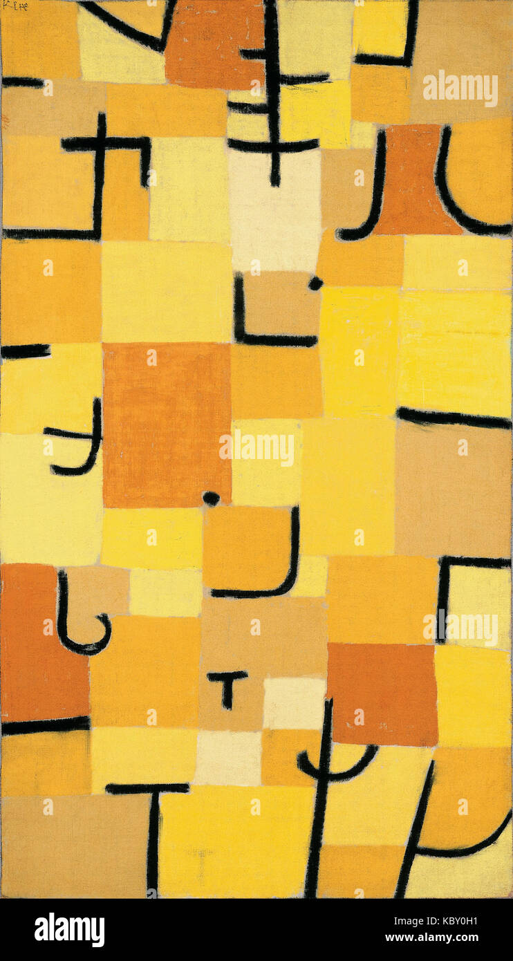 Paul Klee Zeichen gelb Stockfoto