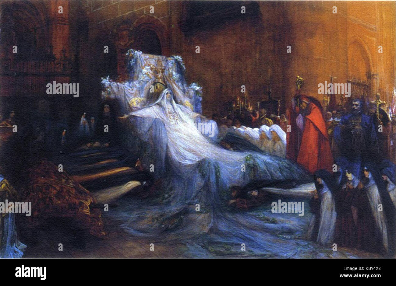 Georges Jules Victor Clairin (1843 1919), Sarah Bernhardt (1844 1923) in '' Sainte-Therese Avila '' Stockfoto