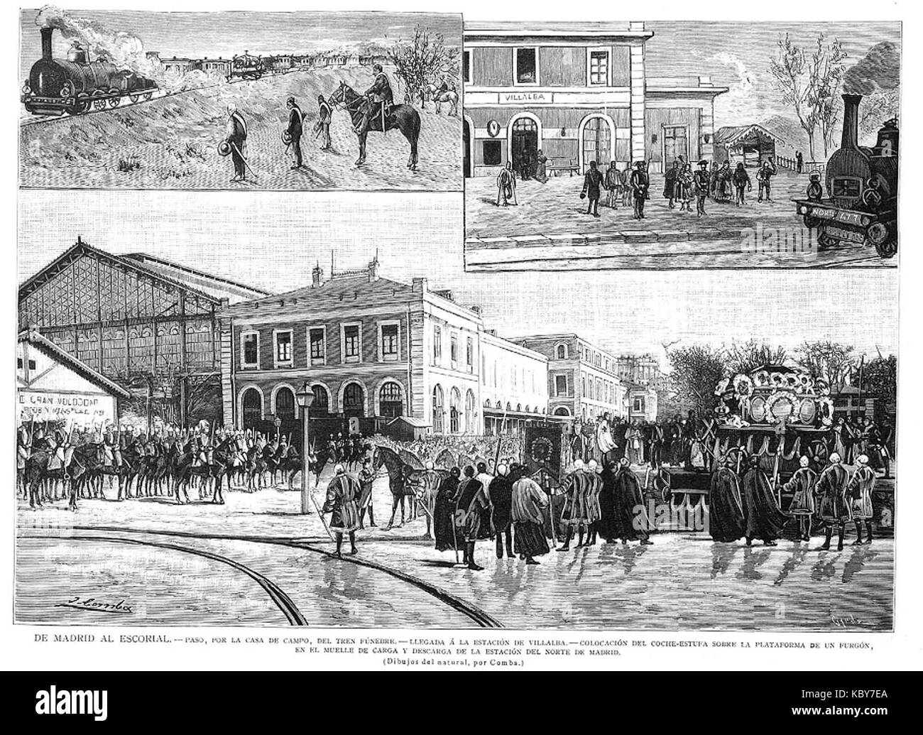 De Madrid al Escorial, de Juan Comba Stockfoto