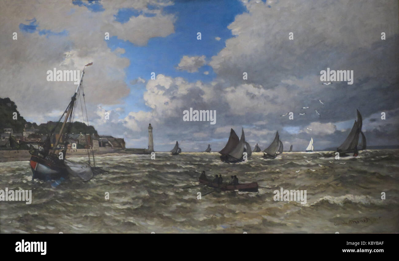 "Mündung der Seine" von Claude Monet, Norton Simon Museum Stockfoto