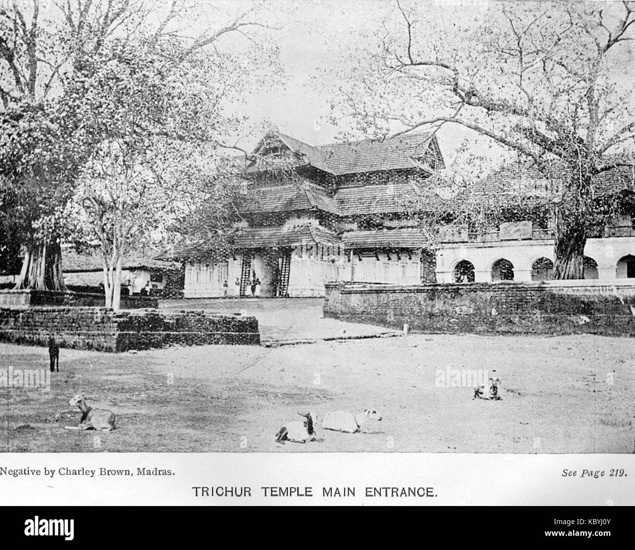 55 Trichur Tempel Haupteingang Stockfoto