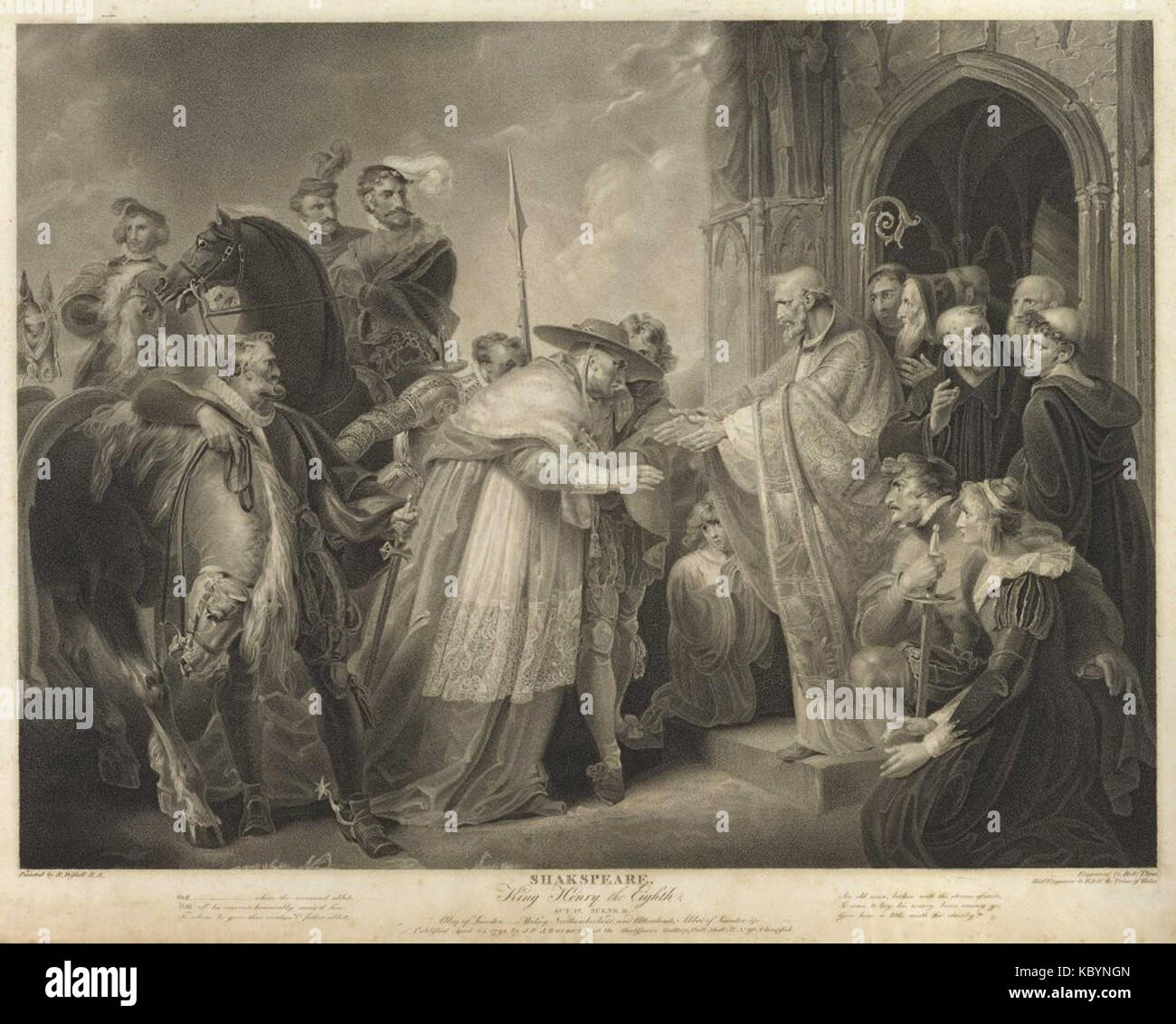 Robert Thew King Henry die achte, handeln, IV, Szene II Stockfoto