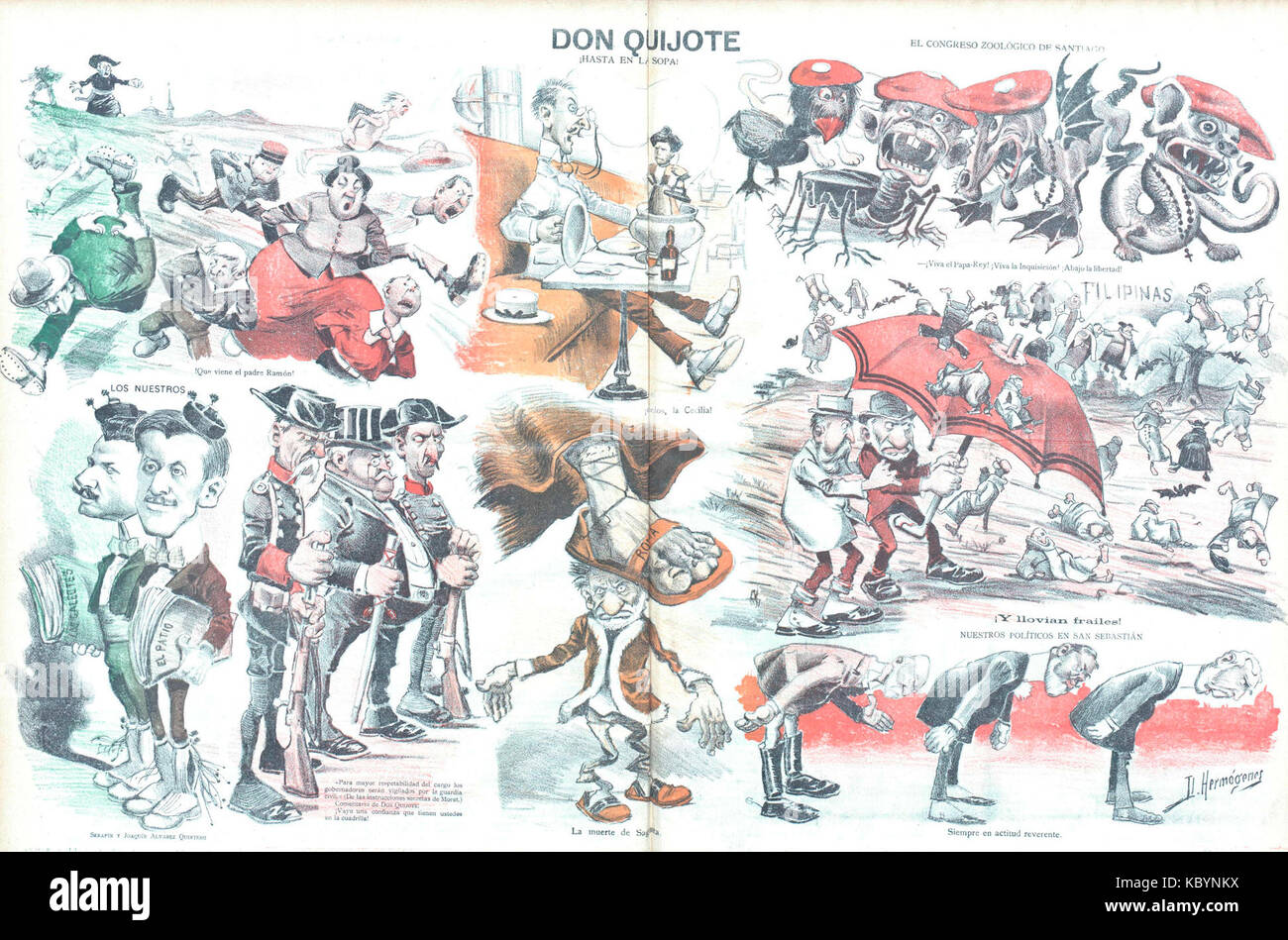 Don Quijote, 25 de Julio de 1902 Stockfoto