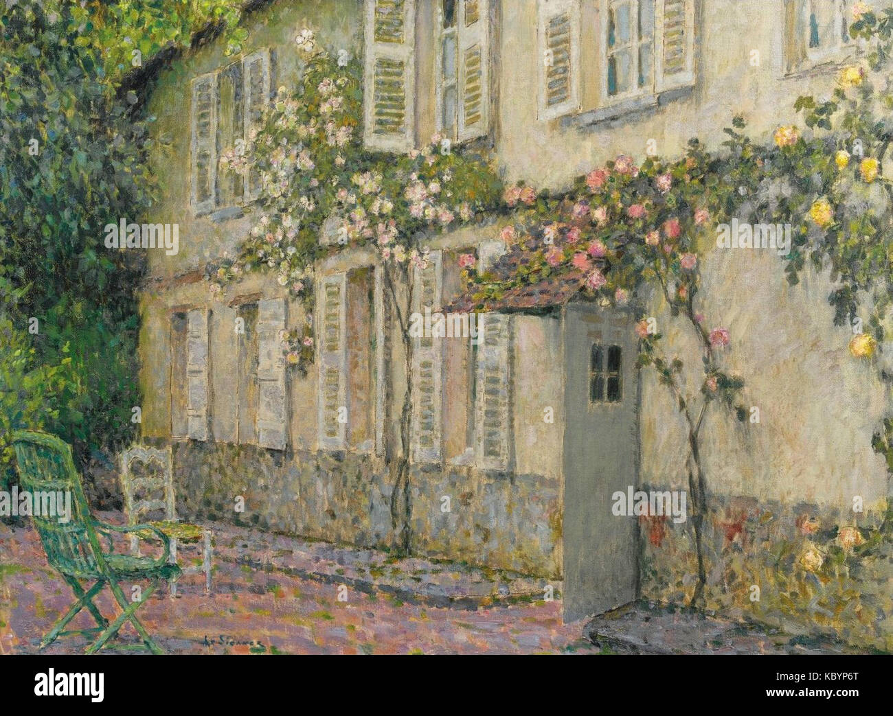 "Maison Blanche, Gerberoy" von Henri Le Sidaner, 1934 Stockfoto