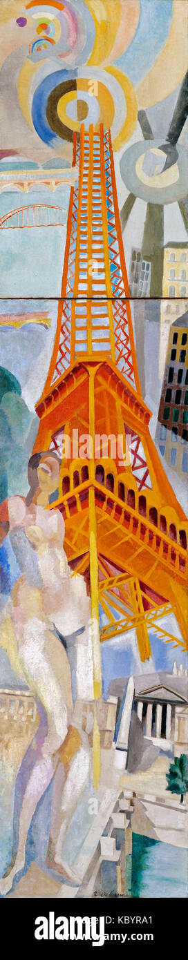 'La Ville de Paris, La Femme et la Tour Eiffel" von Robert Delaunay Stockfoto