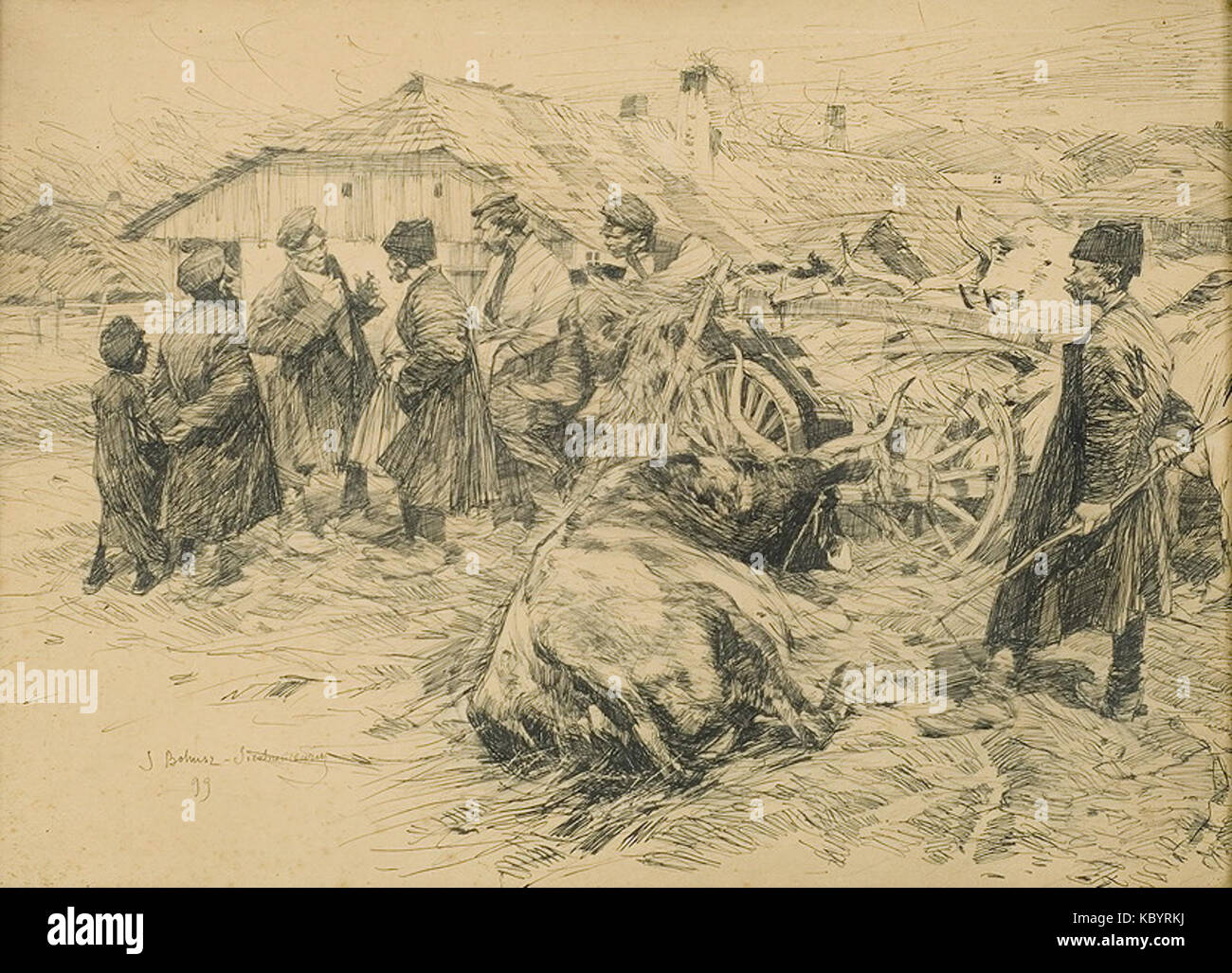 NA JARMARKU, 1899 Stockfoto