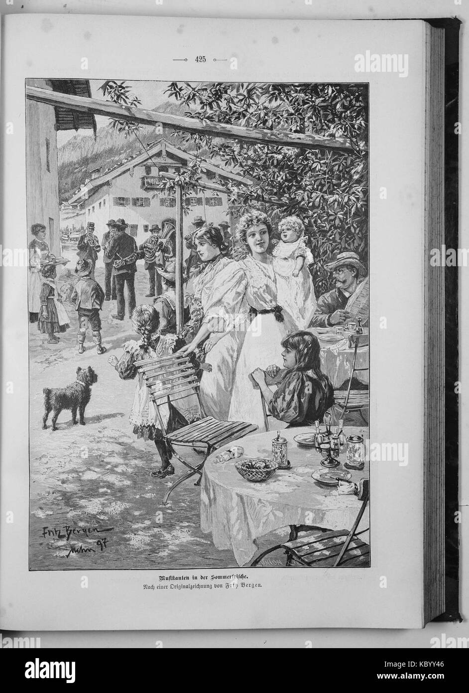 Dies ist eine weitere Ausgabe von *die Gartenlaube*, dem deutschen Kulturmagazin aus dem Jahr 1897. Es enthält Artikel über deutsche Literatur, kulturelle Bewegungen und das soziale Umfeld der Zeit. Stockfoto