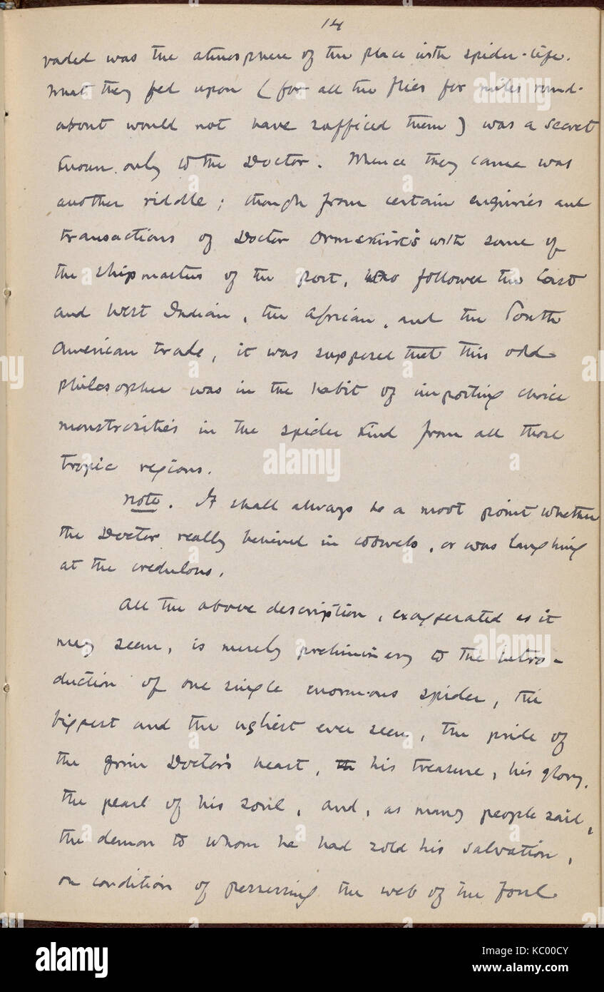 (Doctor's Grimshawe Geheimnis). Kapitel 1 7 in der Hand von Julian Hawthorne. Undatiert (Nypl b 15823745 5049972) Stockfoto
