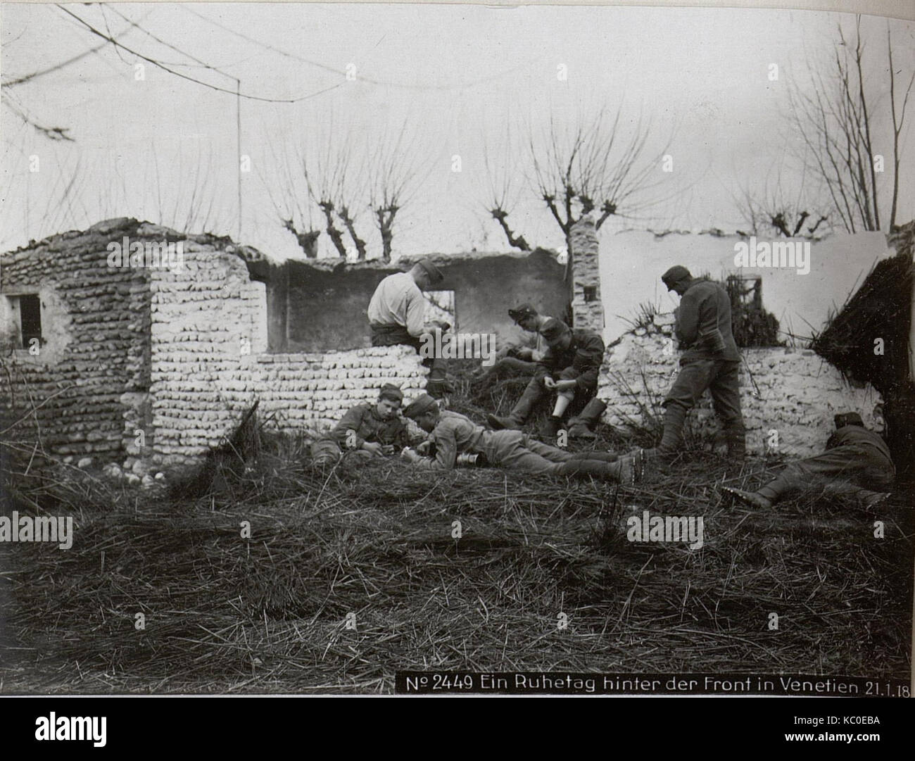 Ein Ruhetag hinter der Front in Venetien 21.1.18. (BildID) 15614376 Stockfoto