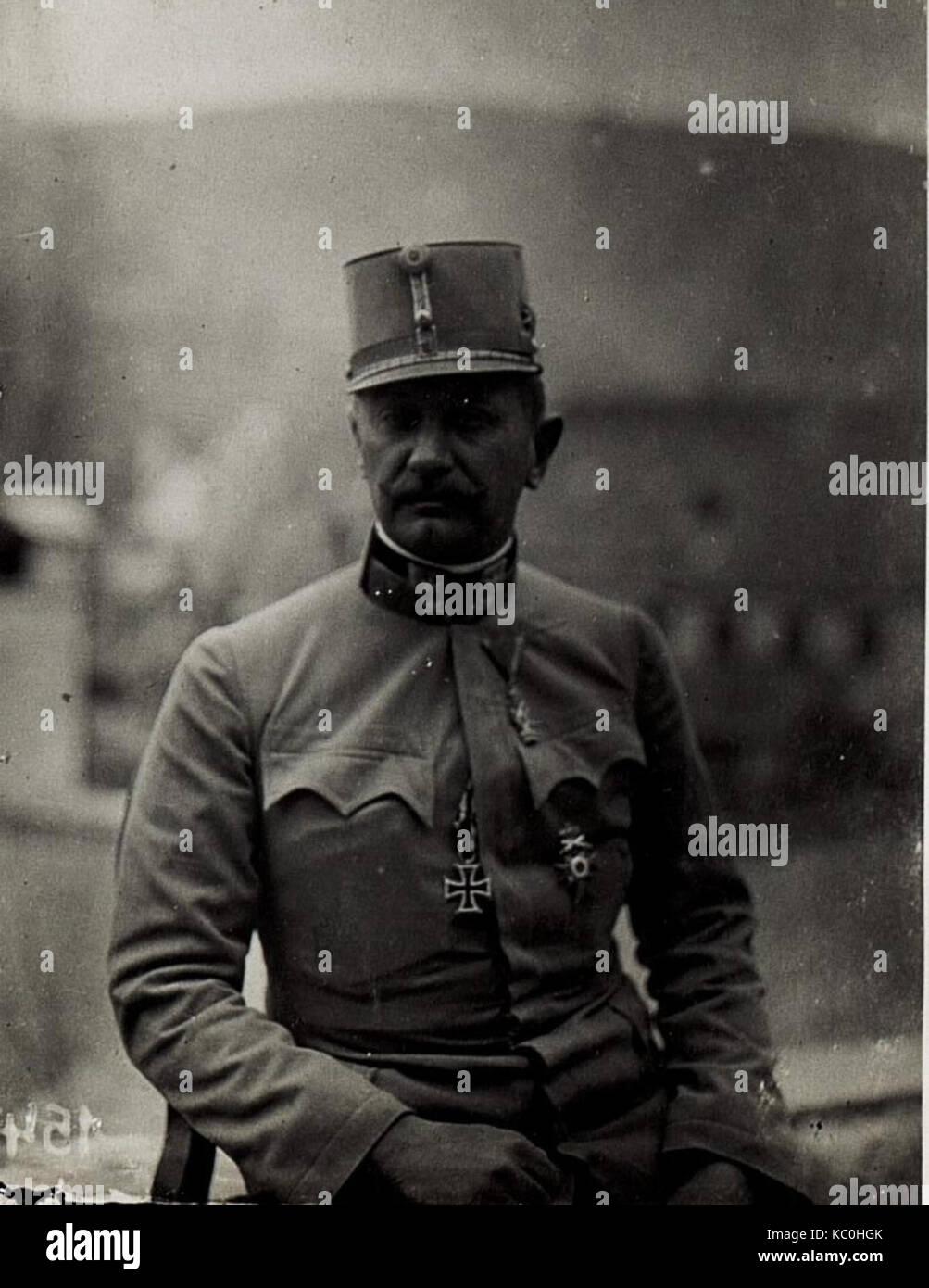 Oberstleutnant H. von Langer in Bruneck, Ende November 1915. (BildID) 15579783 Stockfoto