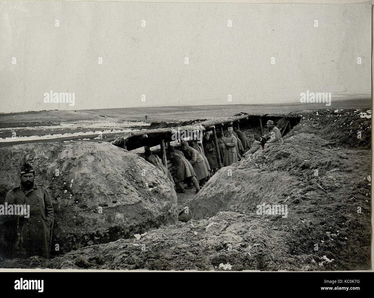 Anlage Flankierung in der Stellung ostl. Chojni gegen der Polnischen Legion zu. (BildID) 15540146 Stockfoto