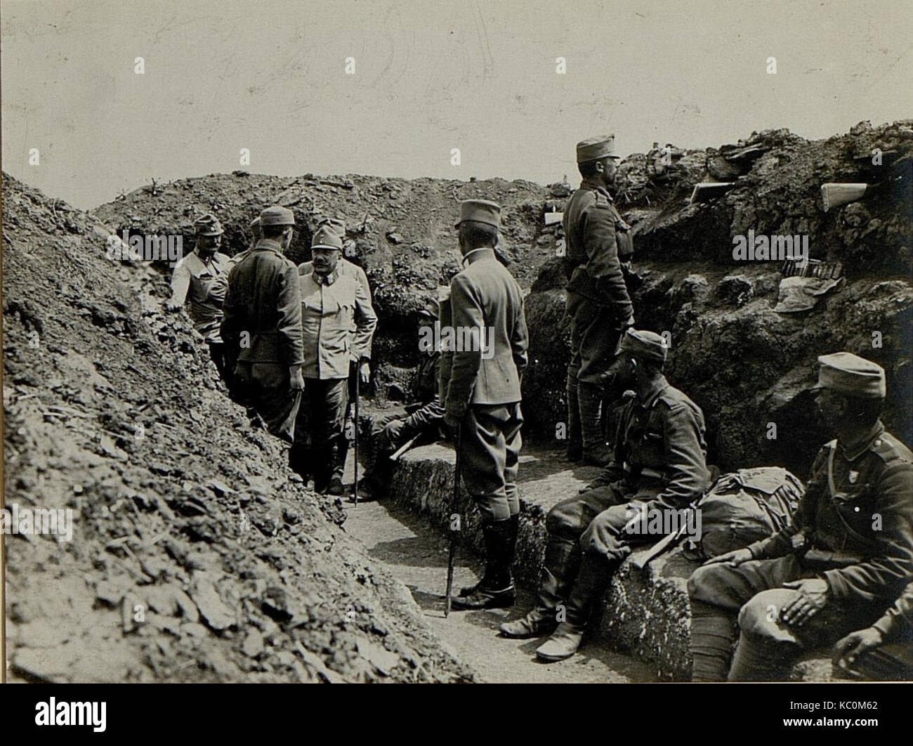 Dieses Bild zeigt Feldmarschalleutnant Hofmann im Landwehr-Infanterieregiment 19 (LIR 19) während des Ersten Weltkrieges und zeigt seine Rolle im Militärkommando des 25. Korps. Stockfoto