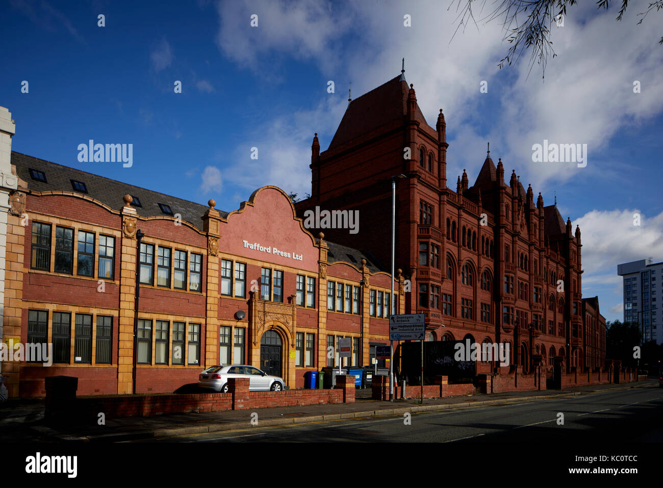 Denkmalgeschützte Backsteingebäude Duckworth die Essenz Factory, Old Trafford 1896 für Duckworth und Co Architekten Briggs und Wostenholme der Blackburn gebaut Stockfoto