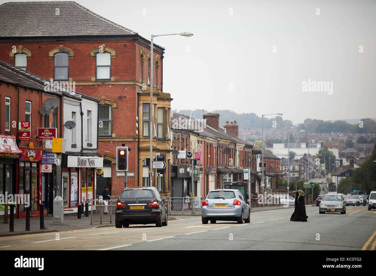 Bolton an Blackburn Road A666 Stockfoto