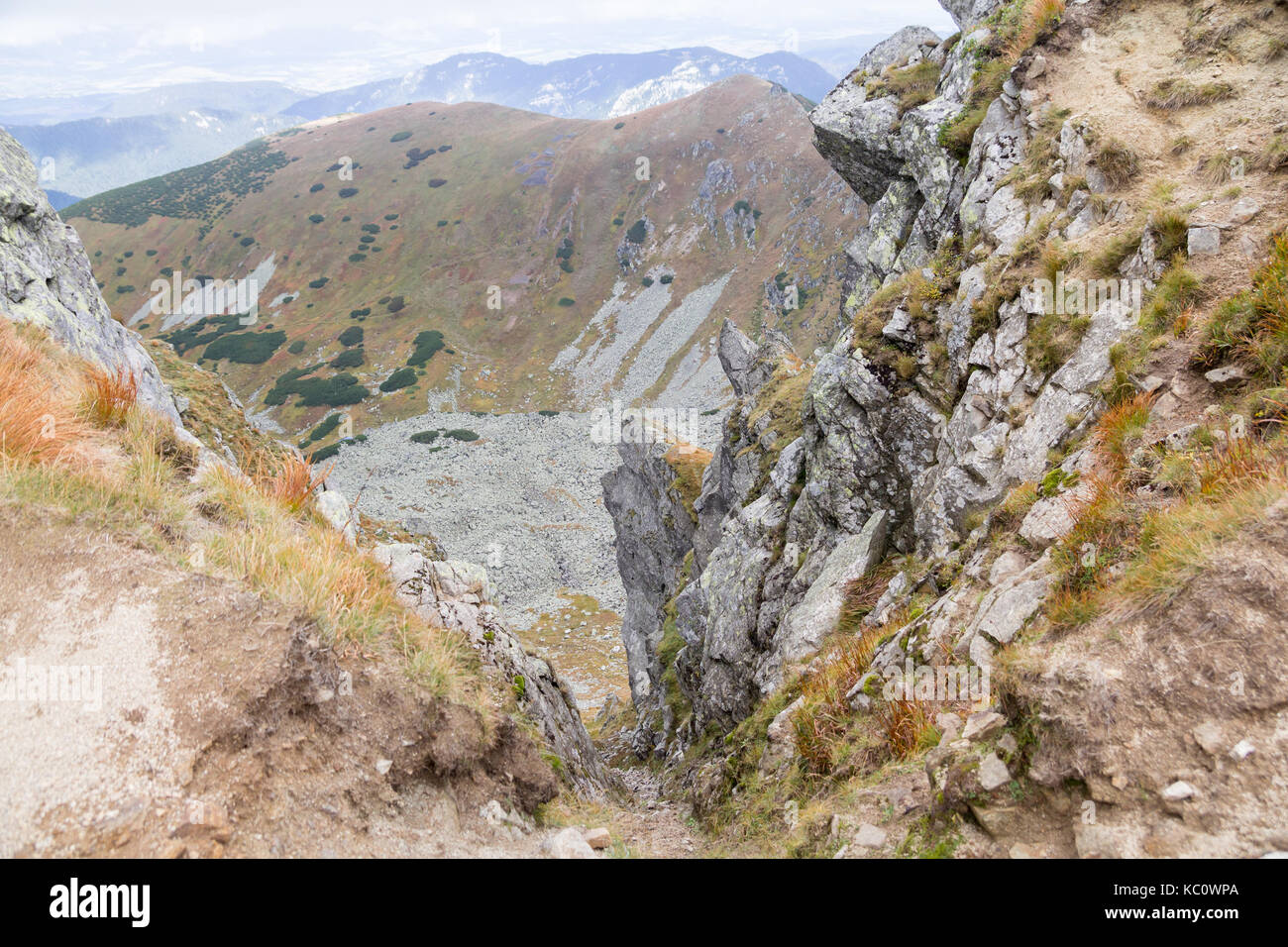 Schlucht in den Bergen Stockfoto