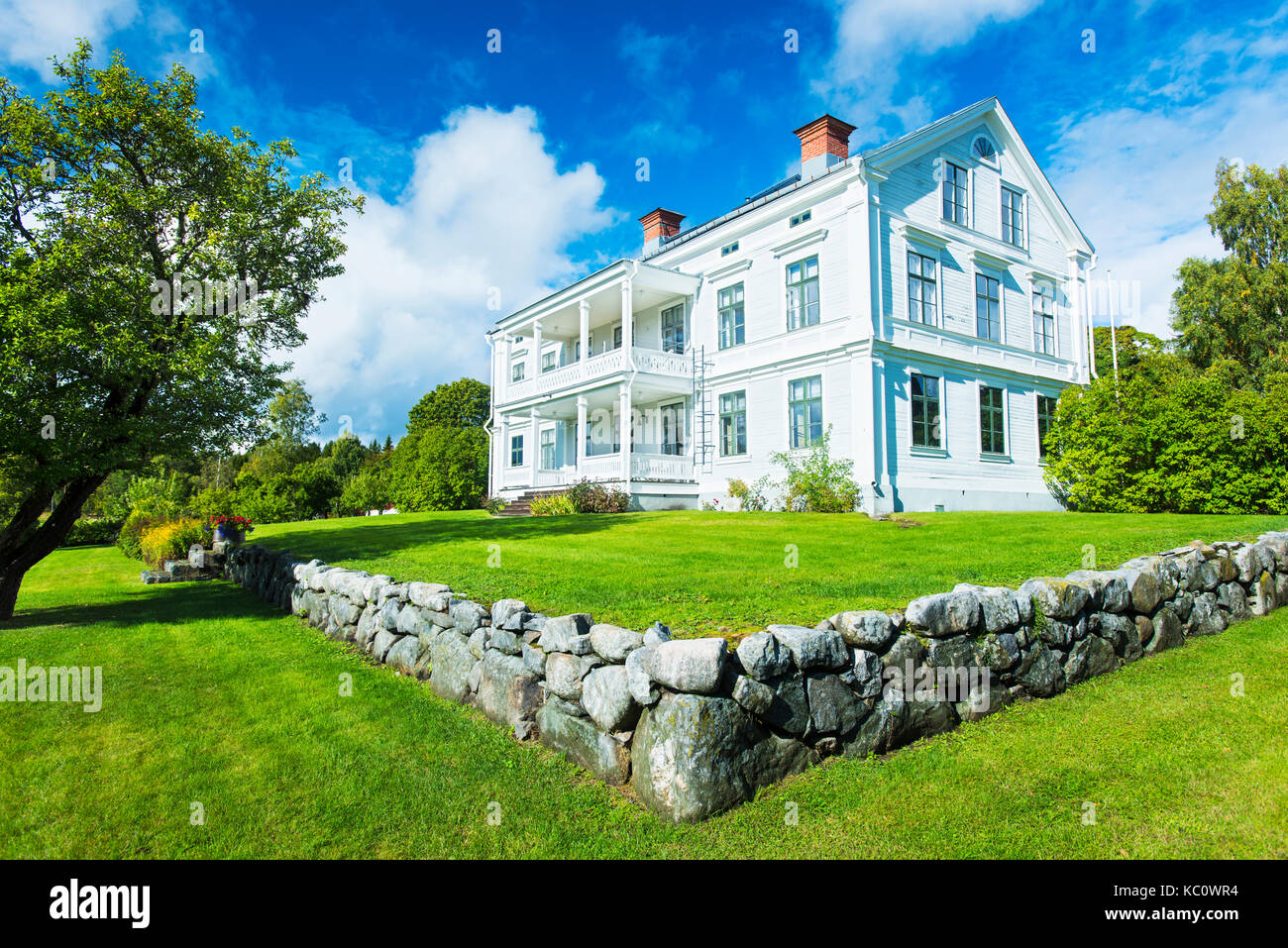 Das historische Herrenhaus von Galtströms Herrgård in Galtströms, Schweden Stockfoto