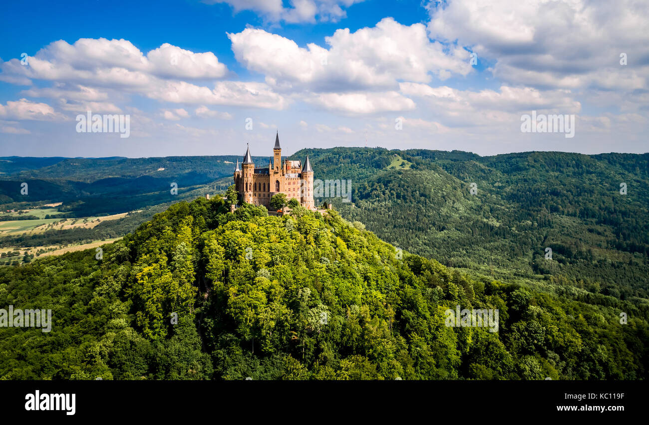 Die Burg Hohenzollern, Deutschland. Stockfoto