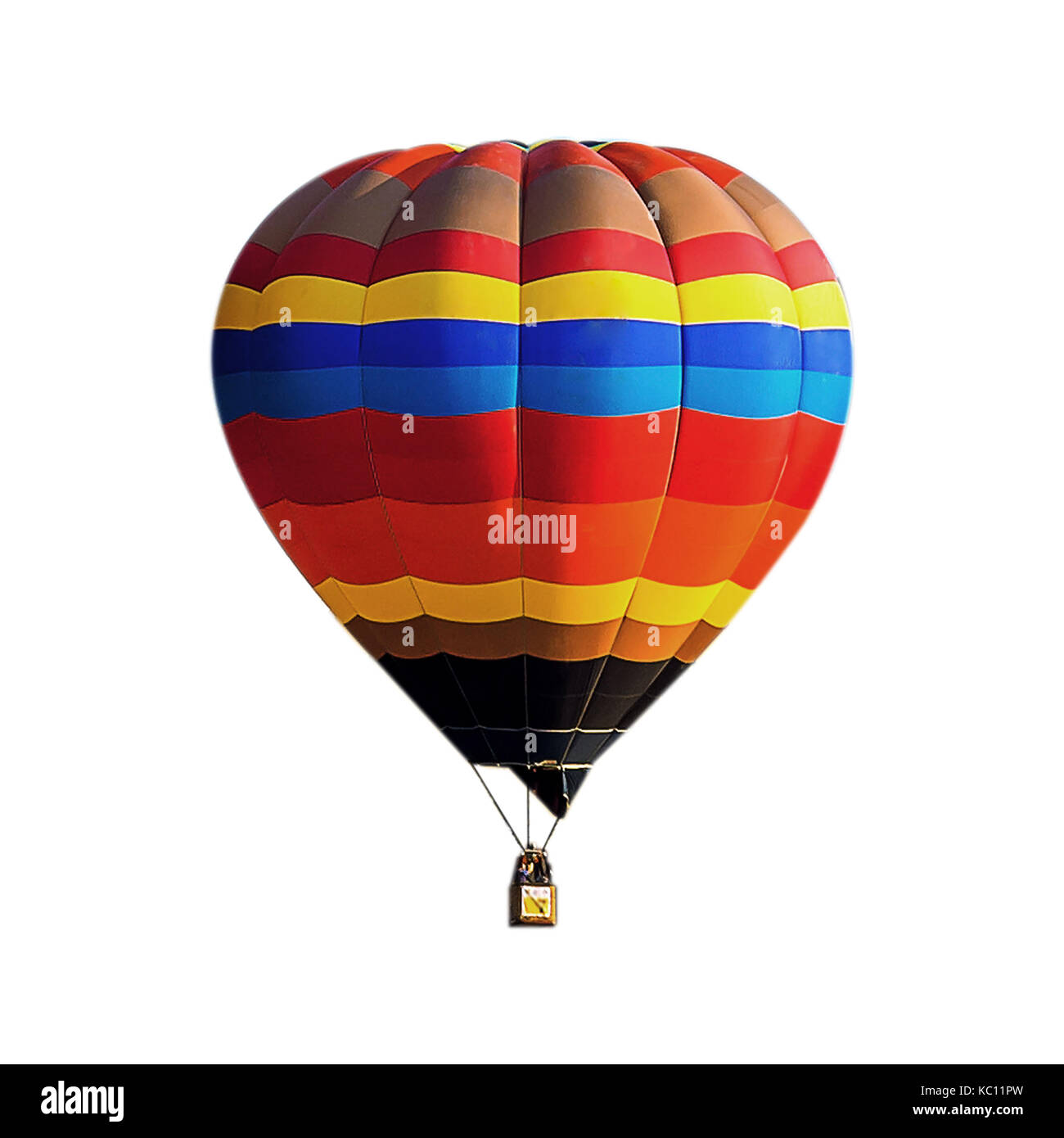 Bunte Heißluftballons auf weißem Hintergrund. Stockfoto Bunte Heißluftballons auf weißem Hintergrund. Stockfoto