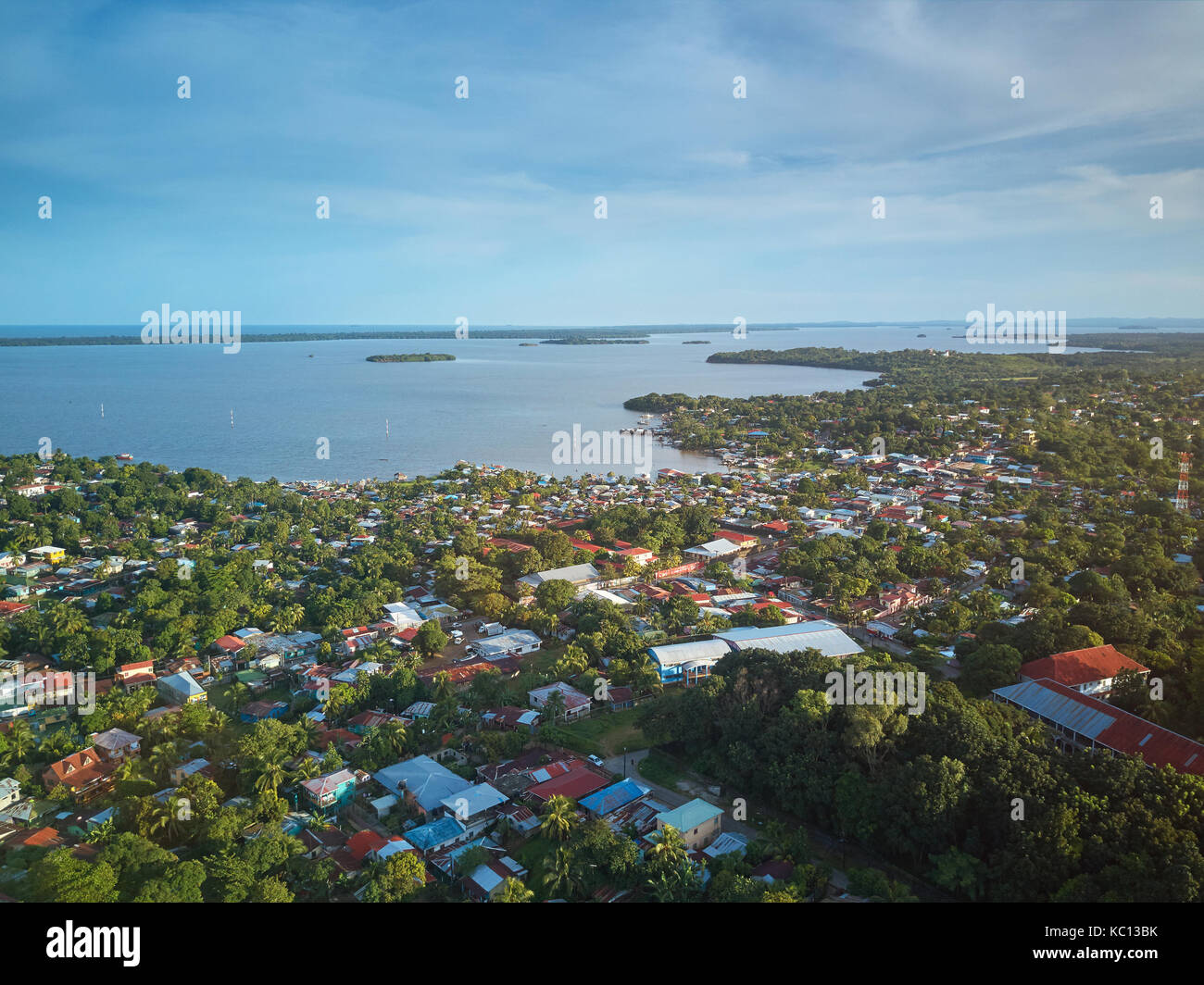 Stadtbild von Bluefields Stadt in Nicaragua Mittelamerika Stockfoto