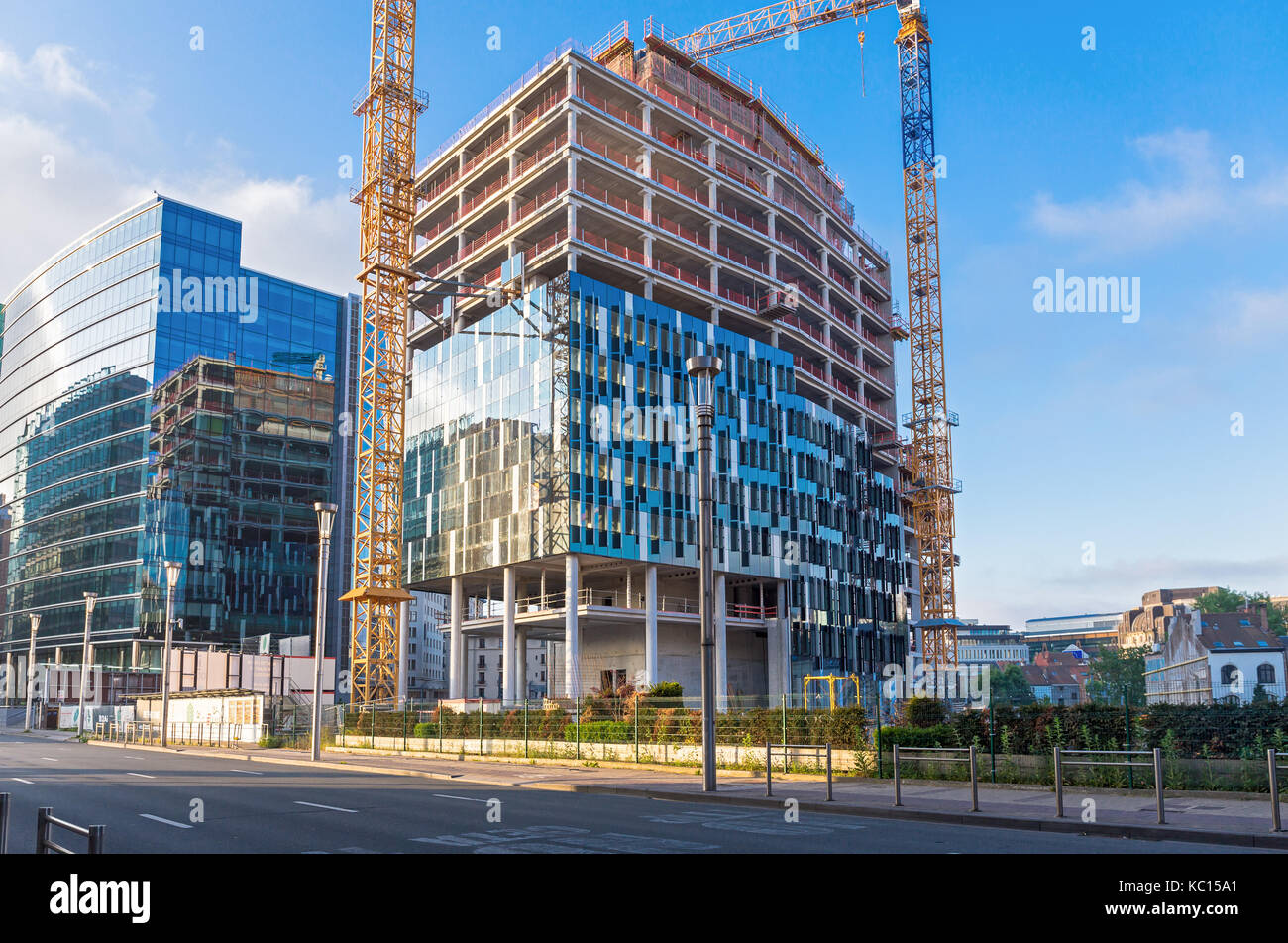 Unvollendete EU-Gebäude Stockfoto