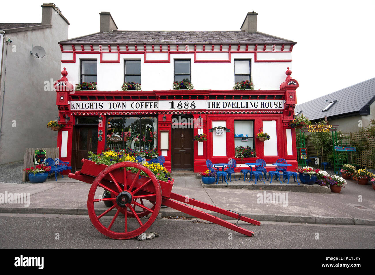 Alte Coffee House" das Wohnhaus" in Knightstown, Valentia Island, County Kerry, Irland Stockfoto