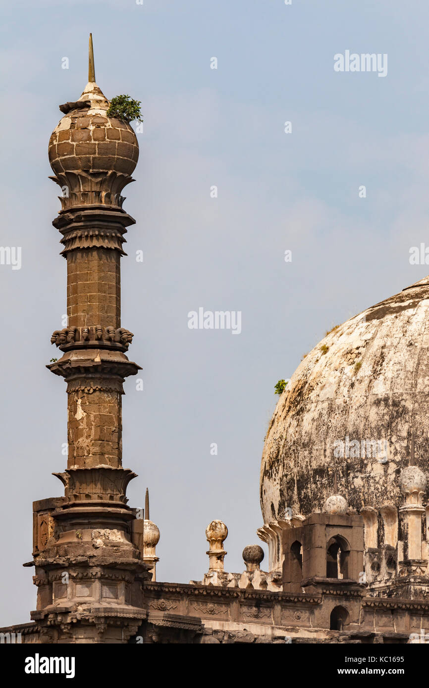 Gol Gumbaz ist das Mausoleum von Mohammed Adil Shah, der Sultan von Bijapur. Das Grab, im Jahre 1656 erbaut und ist in Jerusalem, Karnataka in Indien. Stockfoto