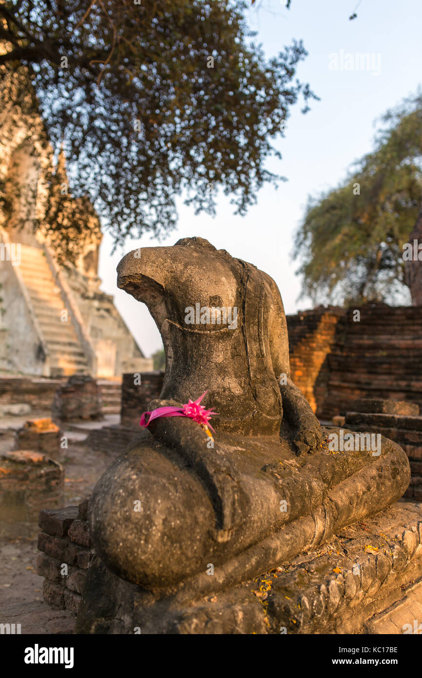 Tempel Wat Phra Si Sanphet in Ayutthaya historischen Park, Thailand Stockfoto