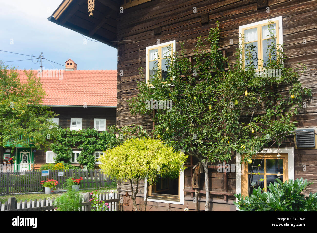 Sallaberger-Haus Holz- traditionelles Haus, Zell an der Pram, Innviertel, Oberösterreich, Oberösterreich, Österreich Stockfoto