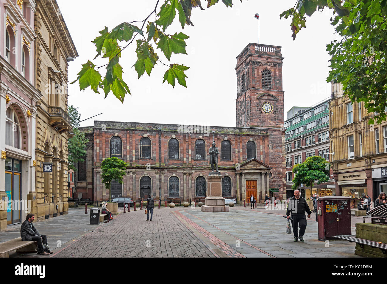 St. Anns Square in der Innenstadt von Manchester, England, Großbritannien, Großbritannien. Stockfoto