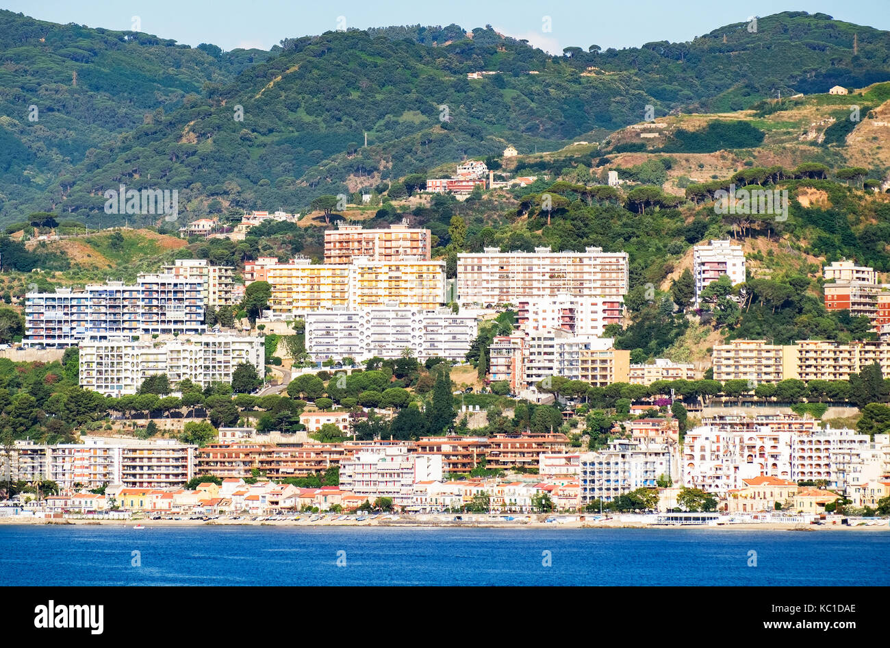 Holiday Apartments und Hotels in Messina auf der Insel Sizilien, Italien. Stockfoto