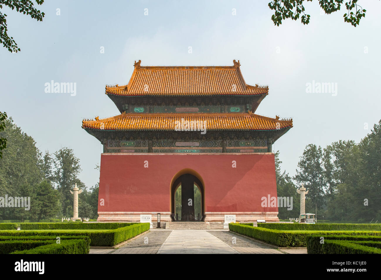 Stele Pavillon, heilige Straße, Ming-Gräber, changping, China Stockfoto