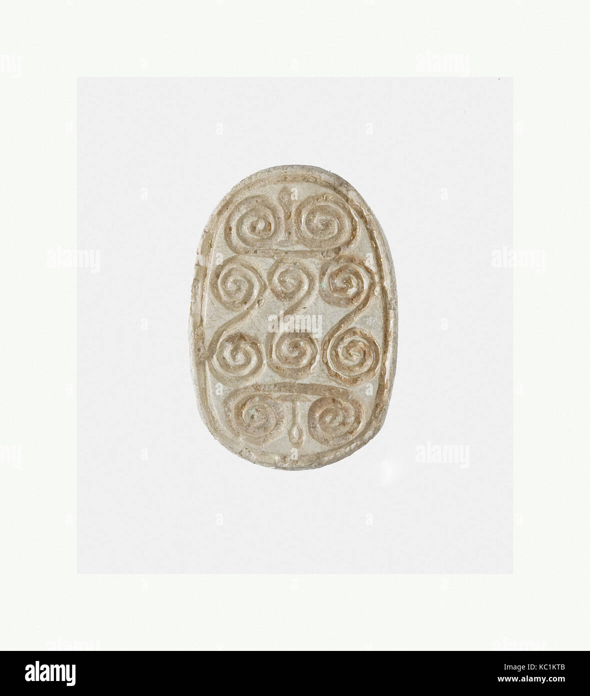 Scarab, Reich der Mitte, Dynastie 12, Mitte, Ca. 1900 - 1850 v. Chr., aus Ägypten, lisht Memphite Region, Norden, Friedhof südlich von Pyramide Stockfoto