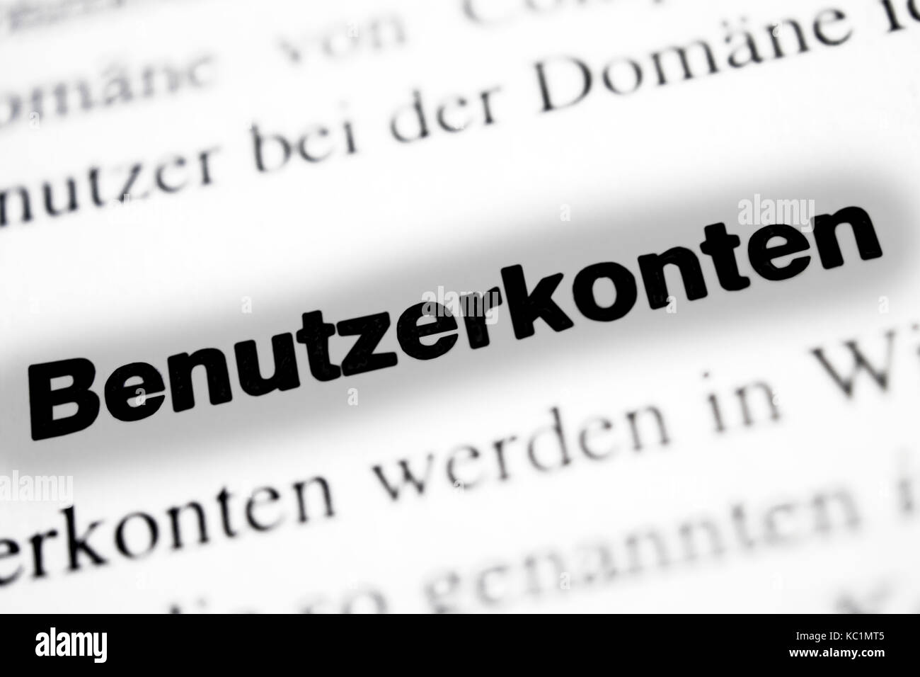 Benutzerkonten Stockfoto