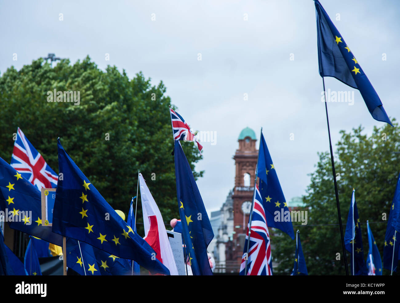 Manchester, UK, 1. Oktober 2017, StopBrexit March during Tory Party Conference, Manchester, UK, Credit Jill Jennings/Alamy Live News Stockfoto