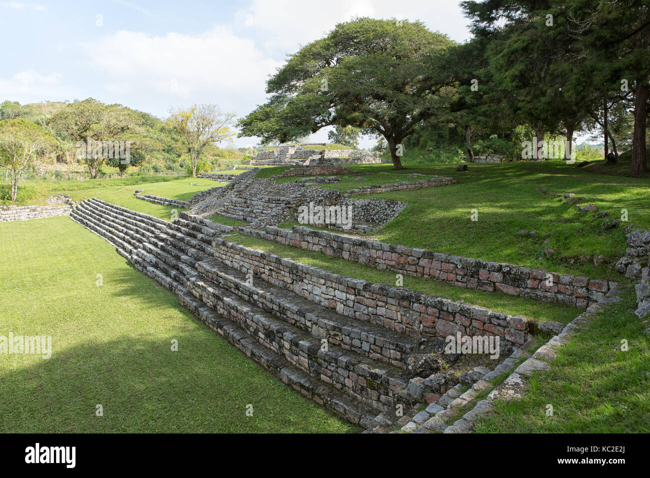 Dezember 23, Lagunas de Montebello 2014 Nationalpark, Mexiko: Stein Treppe am chinkultic Ruinen der Maya im klassischen Zeitalter Stockfoto