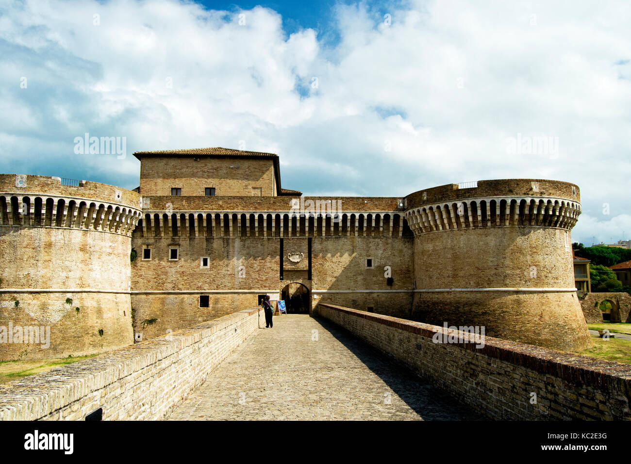 Festung Rocca Roveresca in Senigallia in der Region Marken befindet sich in der Provinz von Ancona. für Reisen und historischen Begriff Stockfoto