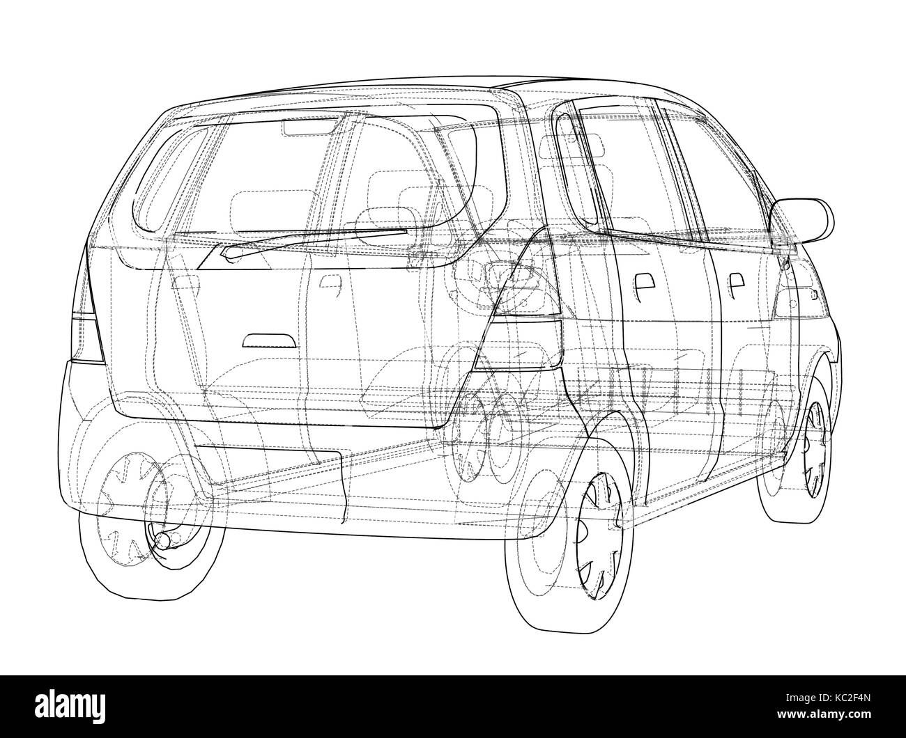 Auto Skizze. Vektor Stock-Vektorgrafik - Alamy
