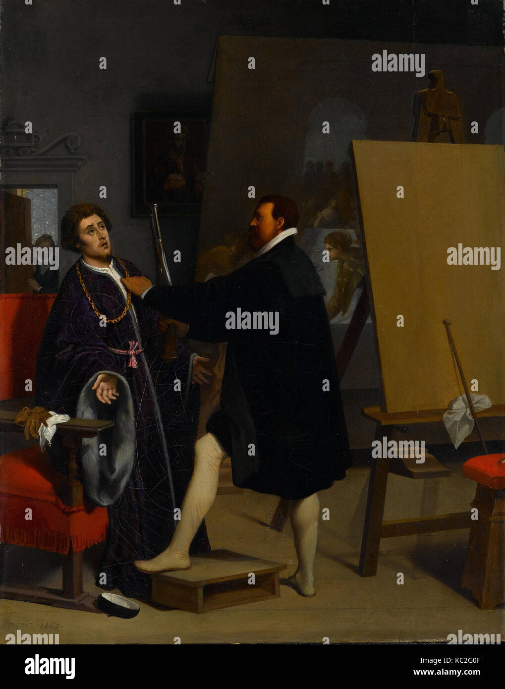 Jean auguste dominique ingres aretino im studio von tintoretto Fotos